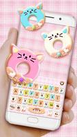 Tema de Teclado Colorful Donut Cartaz