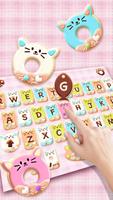 Tema de Teclado Colorful Donut imagem de tela 1