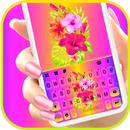 Fond de clavier Colorful Flowe APK