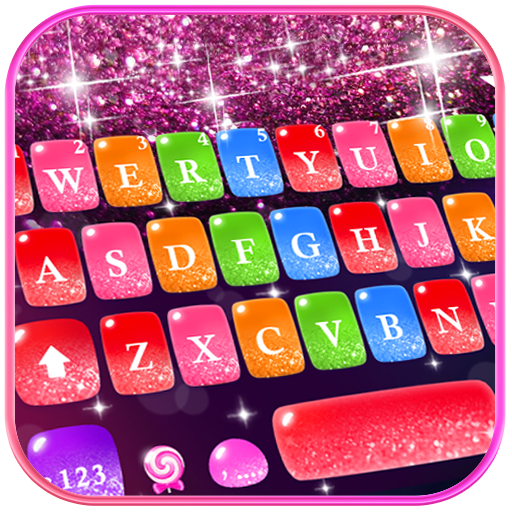 Colorful Glitter Tastatur-Them
