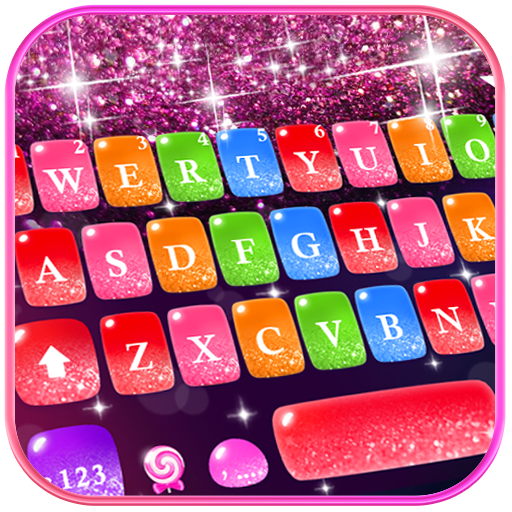 Tema Keyboard Colorful Glitter