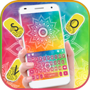 Colorful Henna Flower Tema de teclado APK