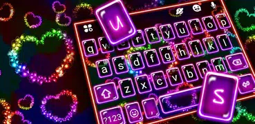 Tema Keyboard Colorful Hearts