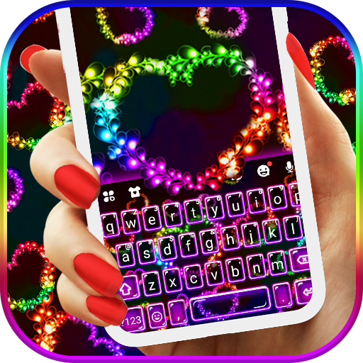 Tema Keyboard Colorful Hearts