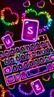 Tema Keyboard Colorful Hearts poster