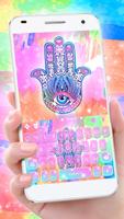 ثيم لوحة المفاتيح Colorful Ink الملصق