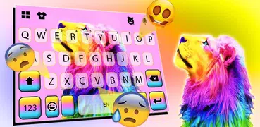 Colorful Lion Fondo de teclado