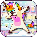 ثيم لوحة المفاتيح Colorful Swag Unicorn APK