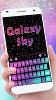 Teclado Colorful 3D Galaxy Cartaz