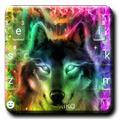 Colorful Wolf Keyboard Theme