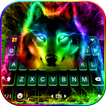 Tema Keyboard Colorful Wolf