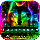 Thème de clavier Colorful Wolf APK