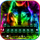 Thème de clavier Colorful Wolf icône