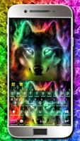 Tema de teclado Colorful Wolf imagem de tela 1