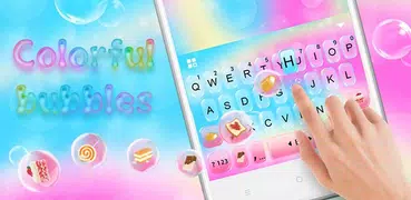 Colorful Bubbles Keyboard Them