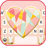 Coral Geomertric Heart icon