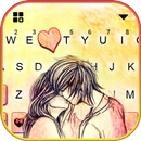 Thème de clavier Couple Kiss APK