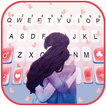 Couple Love Hug Keyboard Backg