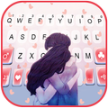 Couple Love Hug Keyboard Backg