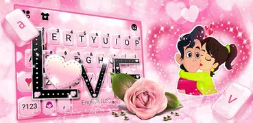 Couple Love Roses Tastatur-Thema