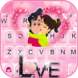 Thème de clavier Couple Love Roses icône