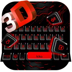 Descargar APK de Classic 3D Neon Red Teclado