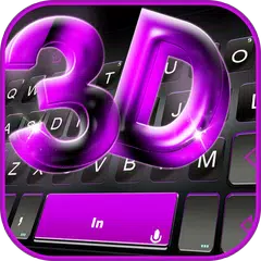 Classic 3D Purple Keyboard The