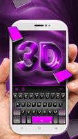 Classic 3d Purple कीबोर्ड थीम पोस्टर