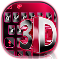 Classic 3d Red Keyboard Theme