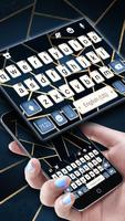 Classy Blue Keyboard Backgroun poster
