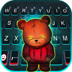 Creepy Teddy Bear Keyboard Bac