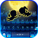 خلفية الكيبورد Cute Moon Coupl APK
