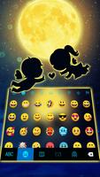 خلفية الكيبورد Cute Moon Coupl تصوير الشاشة 2