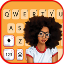 Hình nền bàn phím Cute Afro Girl APK