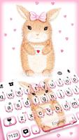 Tema Keyboard Cute Bunny Cartaz