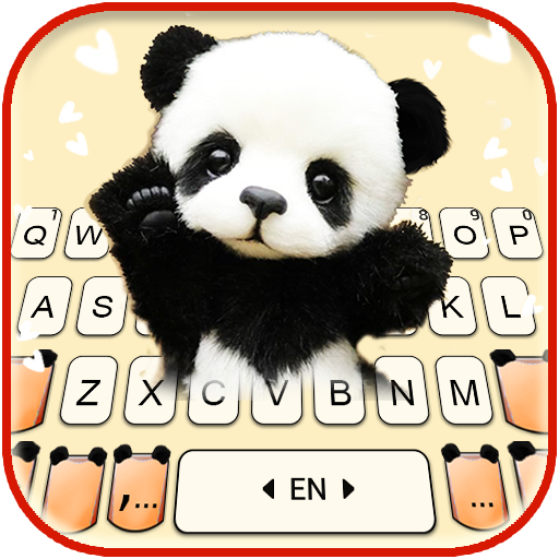 Cute Baby Panda 2 Keyboard Bac