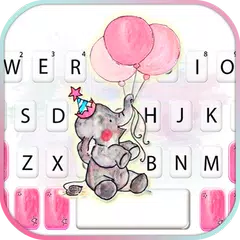 Cute Balloon Elephant 主題鍵盤 APK 下載