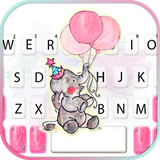 Cute Balloon Elephant Zeichen