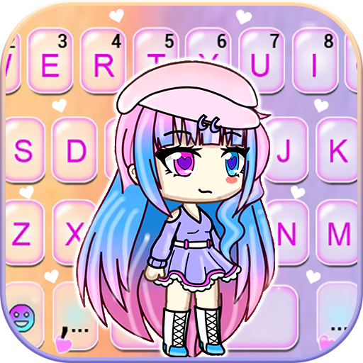 Cute Cartoon Girl Tastatur-The