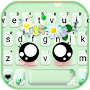 Cute Cartoon Eyes Keyboard Bac APK