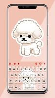 Fond de clavier Cute Cartoon Poodle Affiche