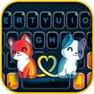 Cute Cat Love Tema de teclado
