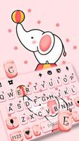 Fundo do Teclado Cute Circus Elephant Cartaz