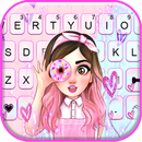Cute Donut Girl Keyboard Backg APK