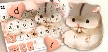 Tema Keyboard Cute Furry Hamst