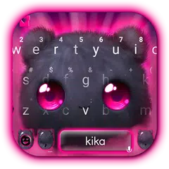 download Nuovo tema Cute Fluffy Black Cat per Tastiera APK