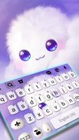 Tło klawiatury Cute Fluffy Clo plakat