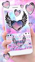 Teclado Cute Galaxy Wings Cartaz