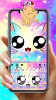 Cute Galaxy Cat poster