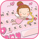 Cute Girl Angel Klavye Arkapla APK